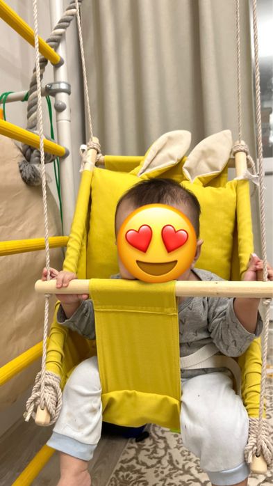 Детские качели 2в1 люлька