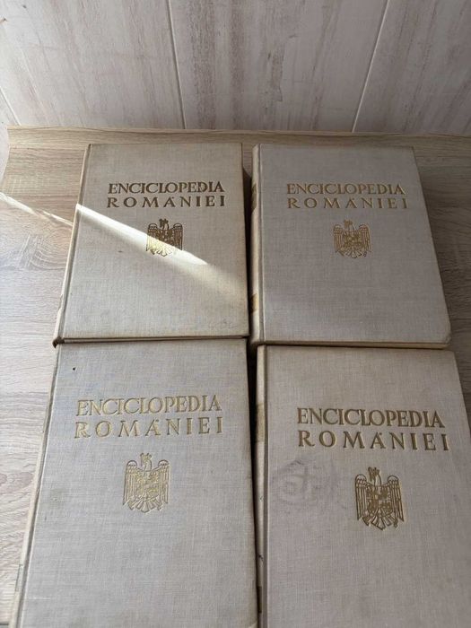 Enciclopedia României 1938-1943 - Set Complet 4 Vol. + Chitanță 1945