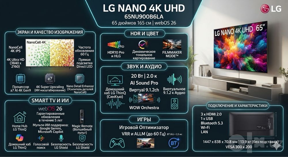 LG 65NU900B6LA tv