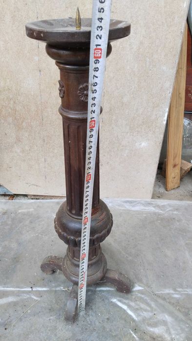 Свещници дърво и ковано желязо