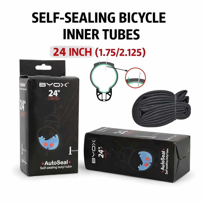 Самозалепващи вътрешни гуми със силиконов уплътнител (24" до 29")