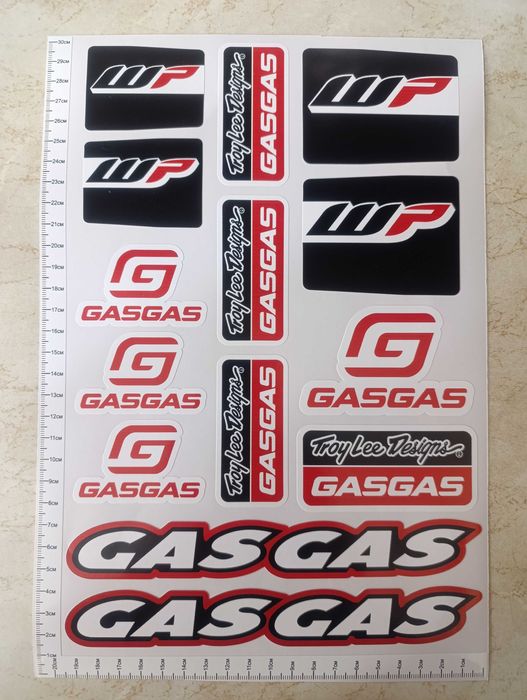 Стикери Гас Гас 14 бр. Gas Gas Stickers - лист А4