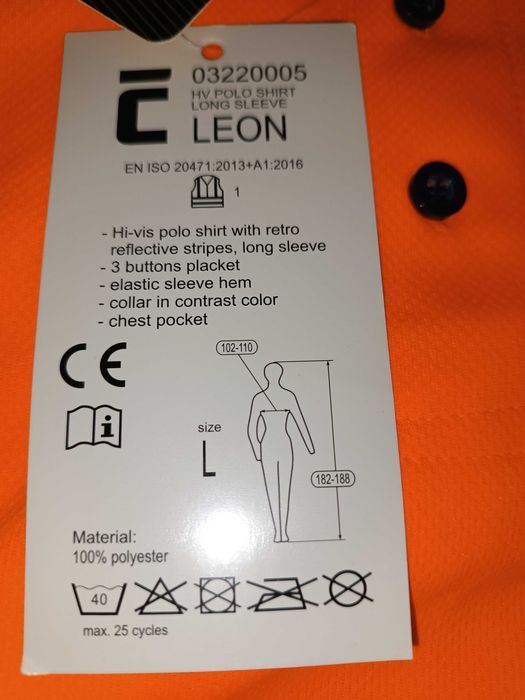 Bluza/tricou de vara LEON reflectorizanta mar L