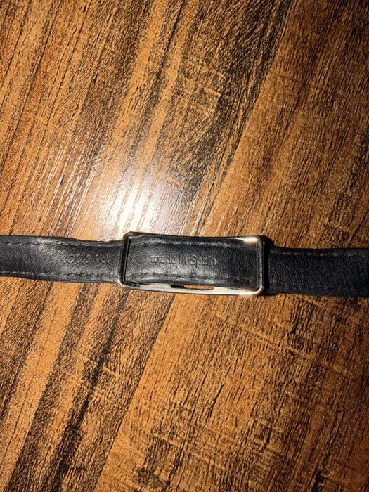 Louis Vuitton Sign It Double Wrap bracelet, black leather with silver-tone hardware.