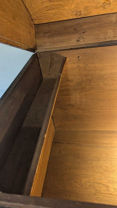 Ladă stejar masiv din anul 1854 feronerie original