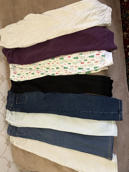 Джинсы, треко  на рост 146-152 см