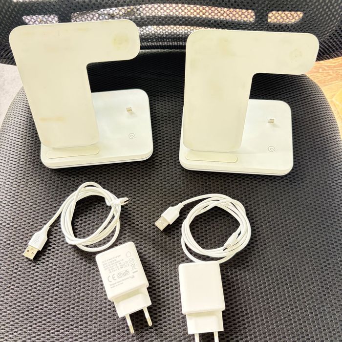 2 x Incarcator Wireless Qeno Statie Incarcare 3 In 1