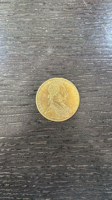 Vand monede placate cu aur de 24k Frank Iosif 4 ducat 1915 1la1