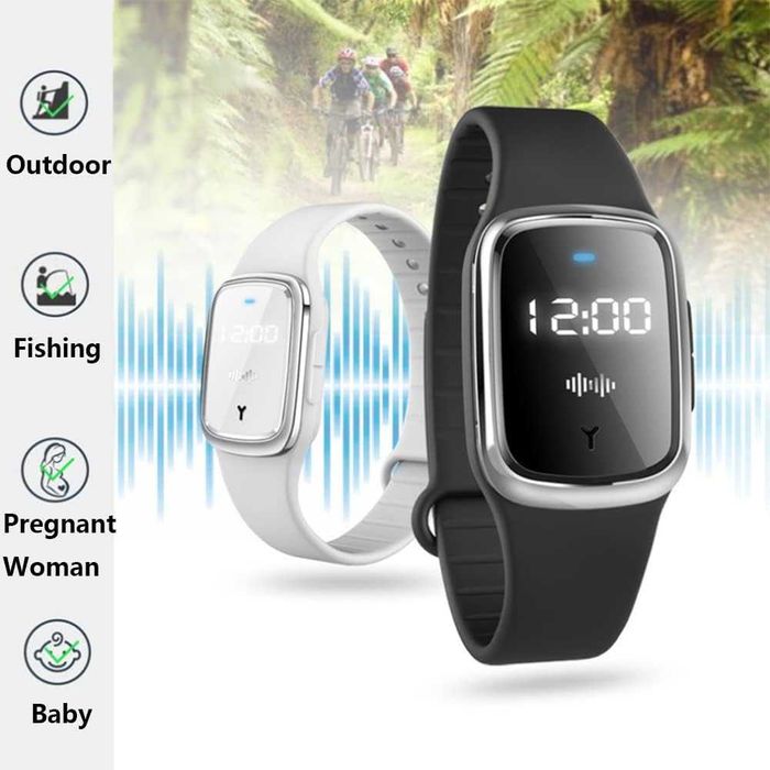 Гривна против комари с часовник M2 -ултразвуков репелент