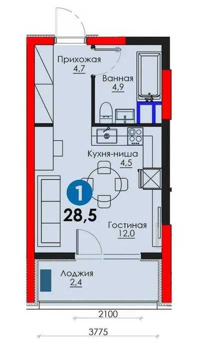 Срочно!! скидка 30%Однокомнатная в ипотеку 481 у.е в месяц(МА)