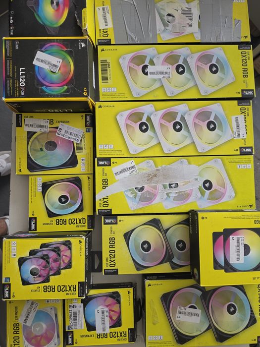 Вентилатори Corsair QX120, RX120, LX140, LL120, QL140, RS140, QX140