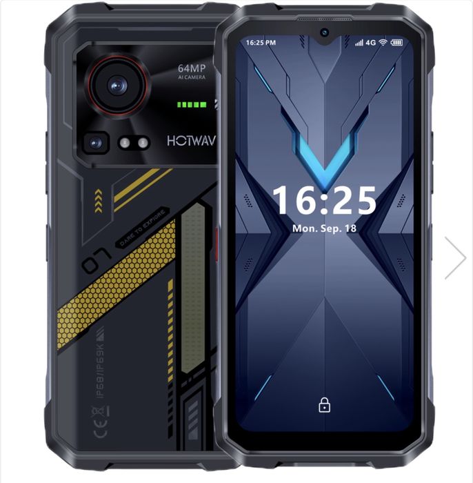 Telefon Hotwav Hyper 7 5G 8+12GB RAM 256GB NFC RGB Light Yellow