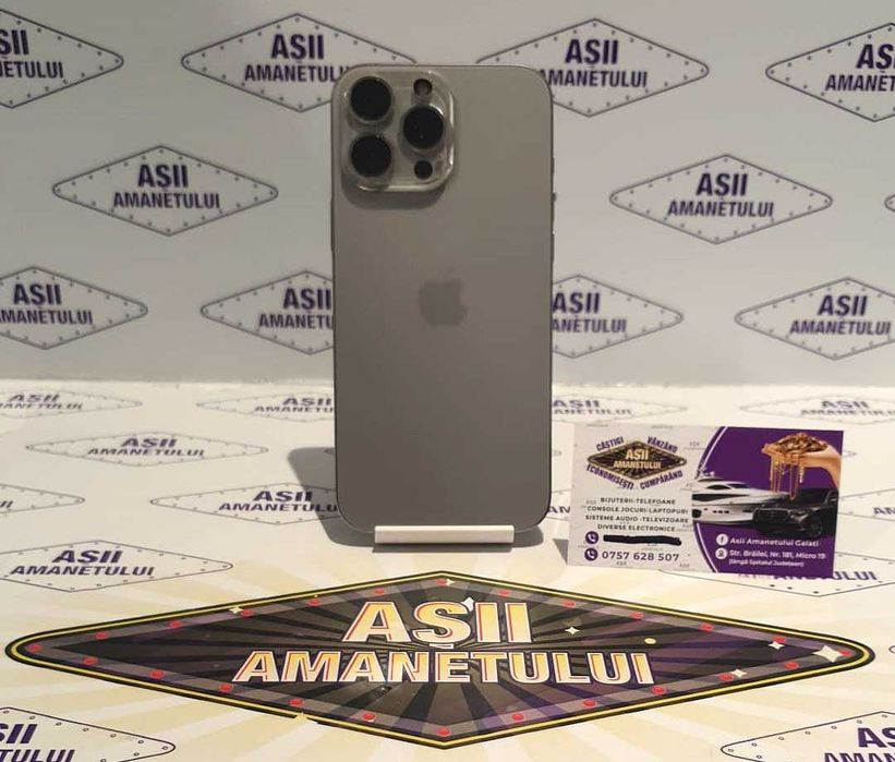 Asii Amanetului - iPhone 16 Pro Max  Natural Titanium , 256gb, 98% baterie