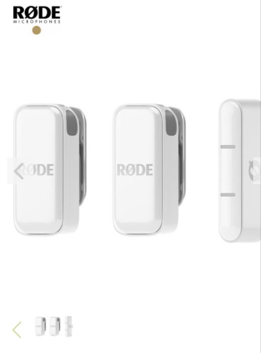 Безжичен микрофон Microphone Rode Wireless Micro Lightning White