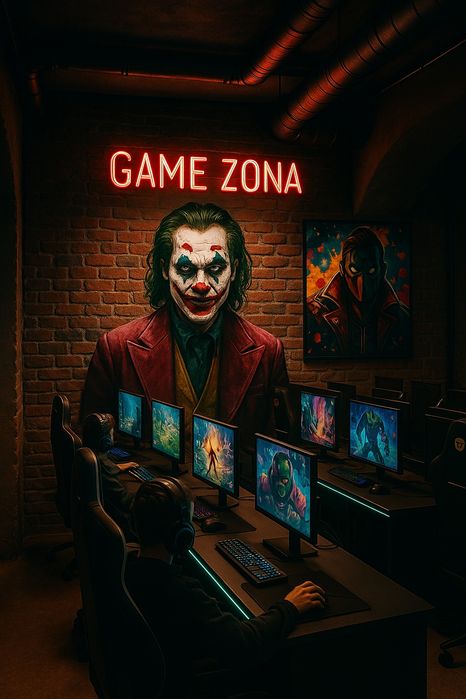 Печать и оформление интерьеров для PlayStation-зон, Gme залов