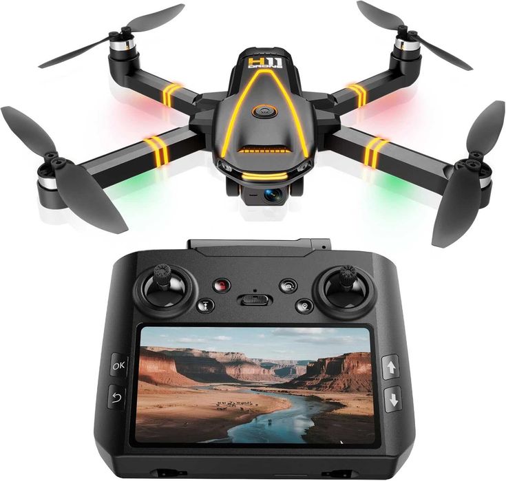 НОВ GPS DRON H11 4K – Дистанционно с HD Екран + 2 Батерии / 240г
