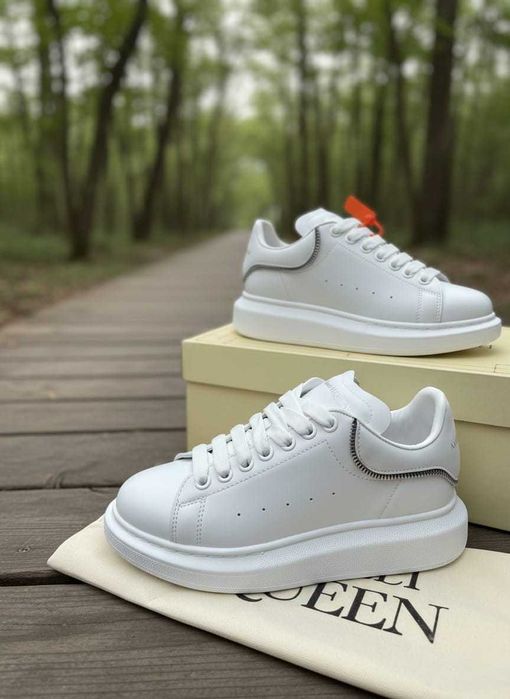 Adidasi Alexander Mc Q u e e n Zip Alb - Full BOX