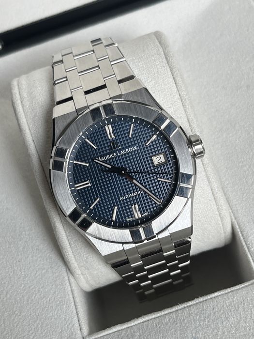 Maurice Lacroix Aikon 39mm Blue Automatic + оригинална гумена каишка