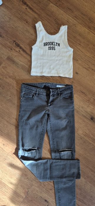 Set blugi și bluză fetiță