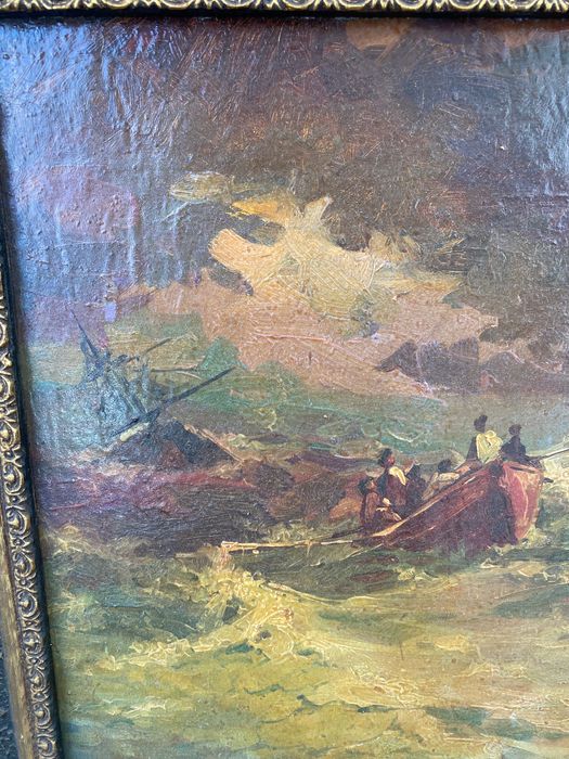 Tablou mic ulei pe lemn