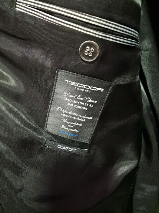 Черен елегантен костюм TEODOR  XXL