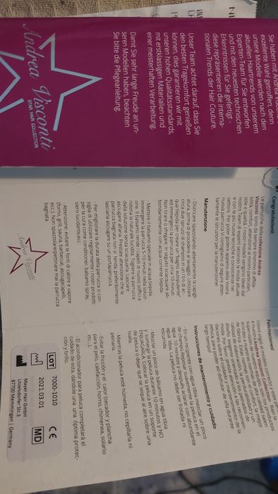 Vând perucă lux, roșcată