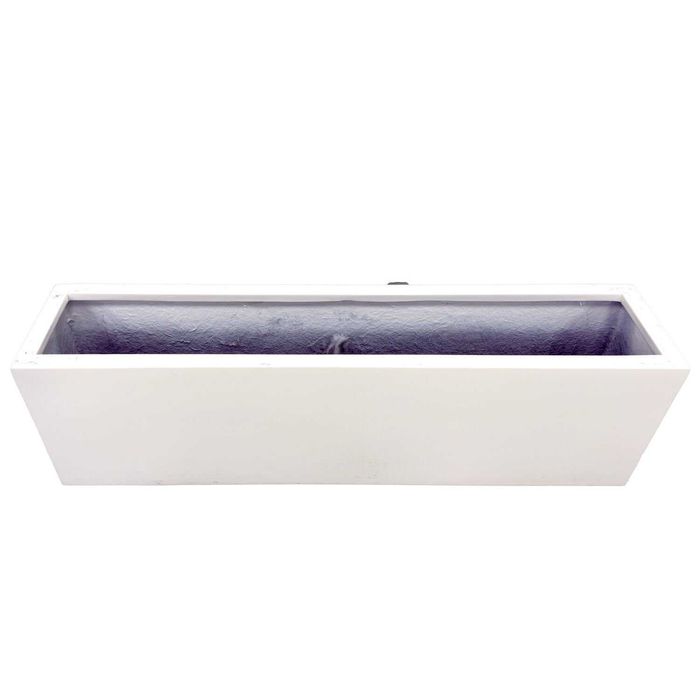 Jardiniera fibra sticla, ALB mat, RAL 9010, 100x35xh35cm