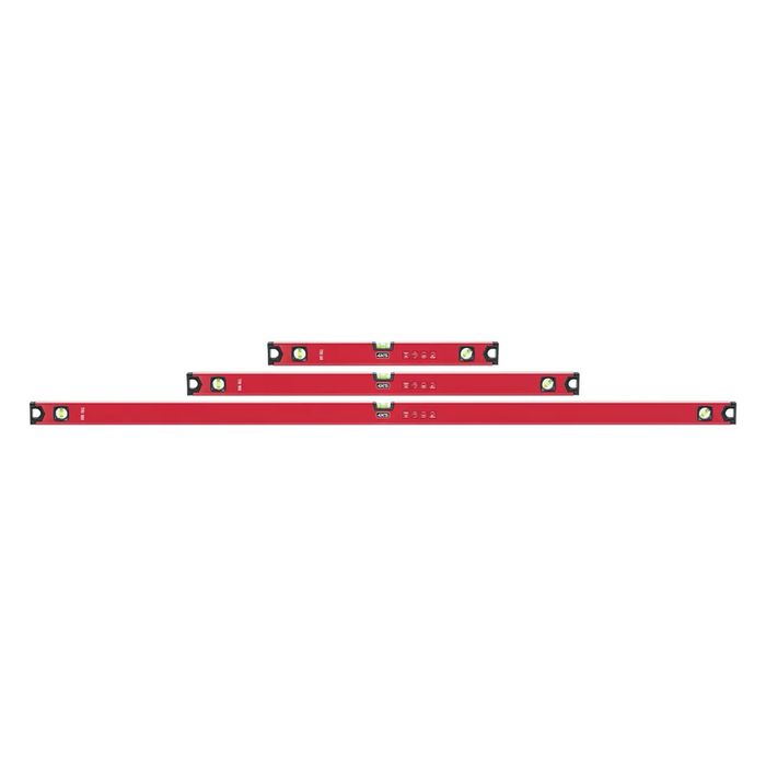 Комплект от 3 броя алуминиеви нивелири 4K5 TRI - 60см,  100см, 180см