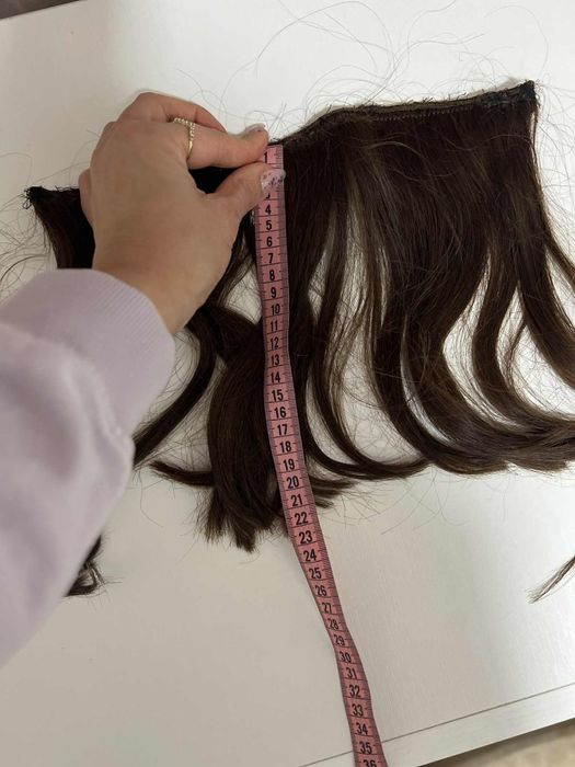 естествена коса два реда