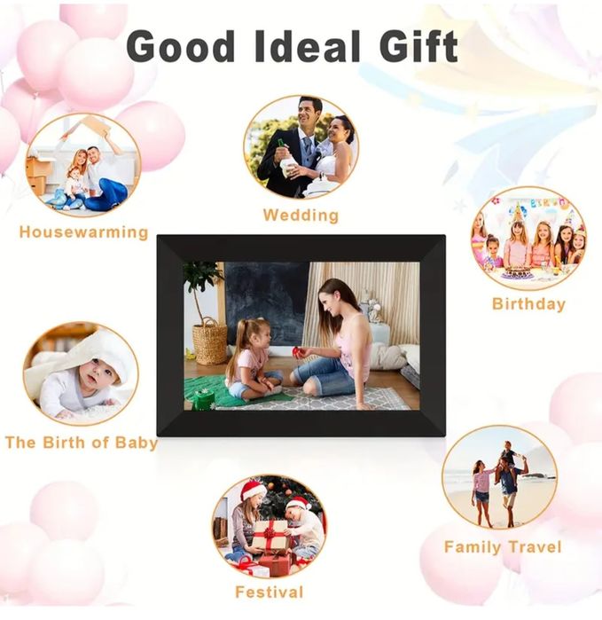 Smart Цифрова фоторамка WiFi 10,1-инчова 1280x800 32GB Uhale APP
