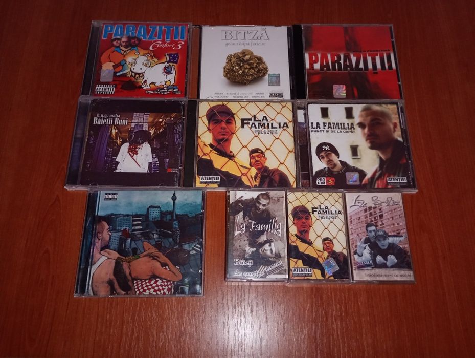 Cd-uri ORIGINALE hiphop românesc - bug mafia la familia parazitii bitza -  STARE FOARTE BUNĂ