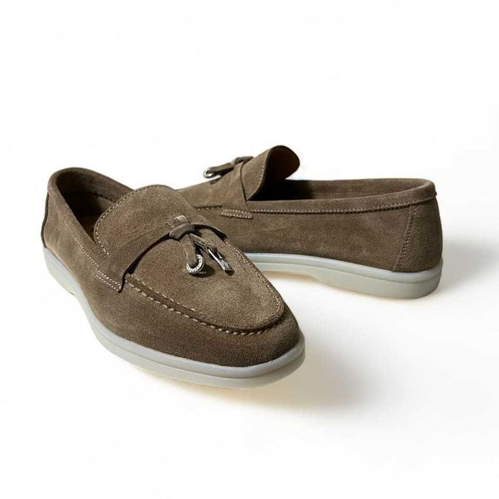 Дизайнерски дамски мокасини в черен естествен велур