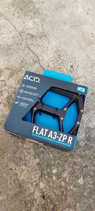 Pedale ACID Flat ALu negre pe rulmenti