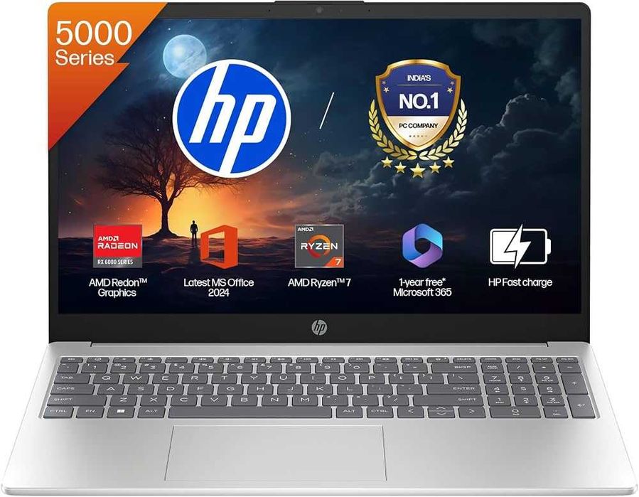 HP 15-fc0005nw 15.6 FHD AMD Ryzen 7-5825U 16GB DDR4 512GB Laptop Silve