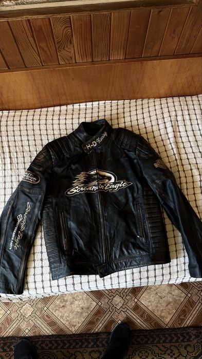 Harley-Davidson Screaming Eagle Кожено Яке Естествена Кожа