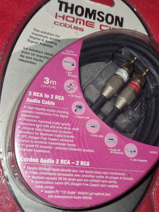 Cablu audio 2RCA in 2 RCA - 3m