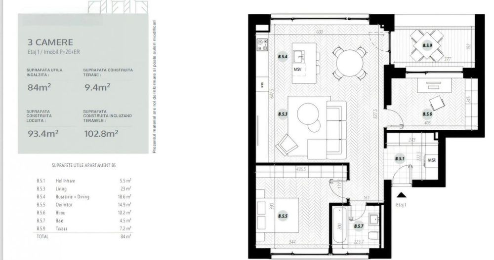 Apartament 3 camere | Parcare inclusa | 289.000+tva | Catted Family
