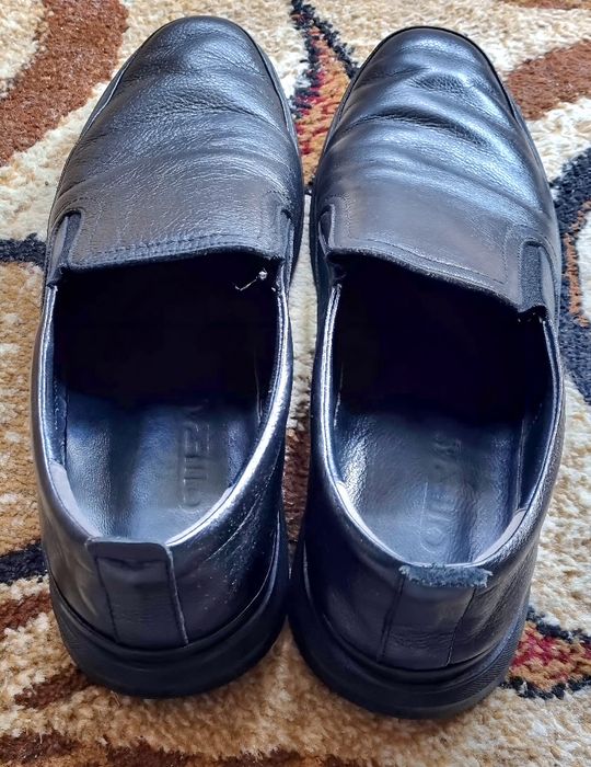 Pantofi OTTER bărbați din piele naturală, mărimea 44, negri, ca noi