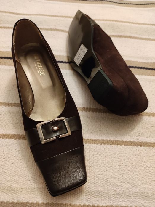 Pantofi 37 piele naturala maro , noi , eleganți , f comozi