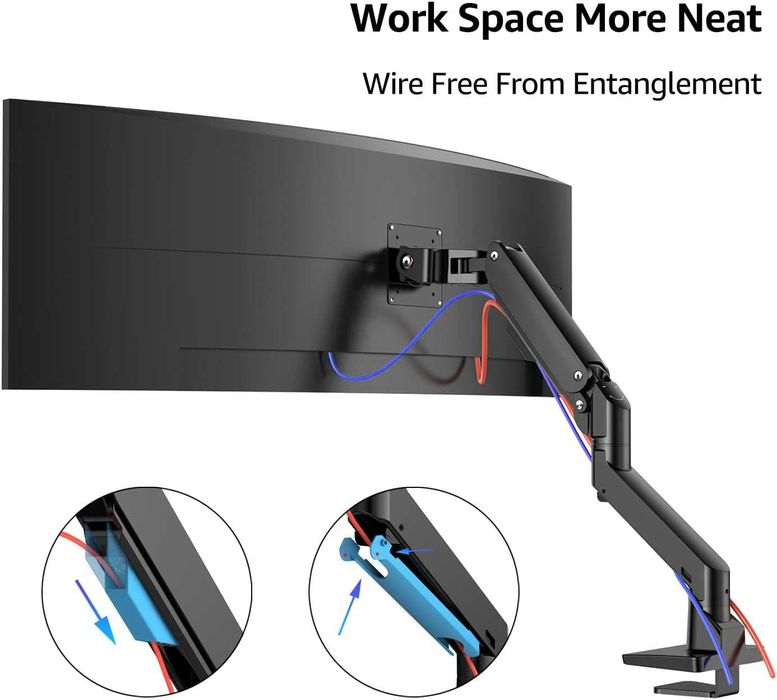 BEWISER Регулируемо рамо за ултраширок монитор, за 34-49 инча, до 20кг