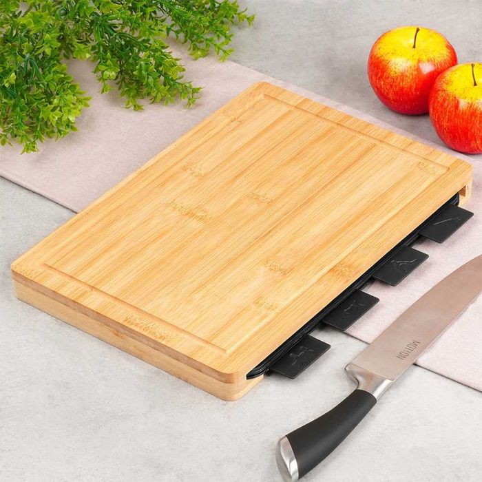 Комплект дъски за рязане от бамбук, 5 части