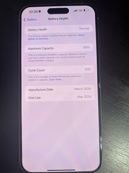 iPhone 15 Pro Max 256GB White Titanium