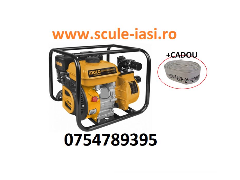 Motopompa,furtun 2 toli,7 cp,INGCO,noul magazin din Iasi,Nicolina 1