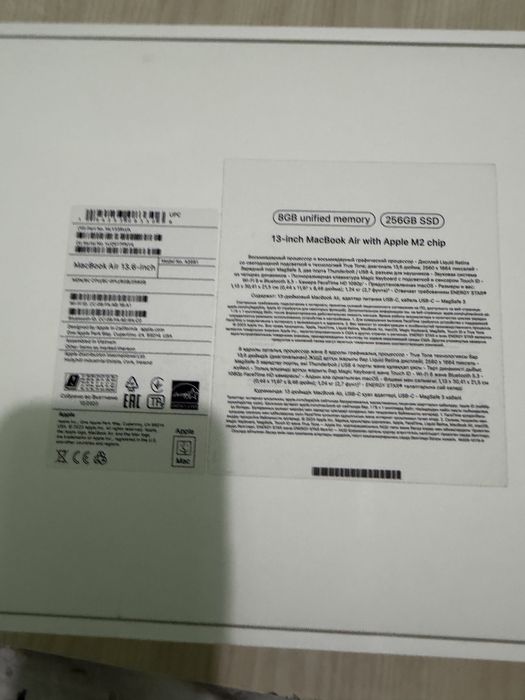 Macbook air m2 Eac АКБ98%