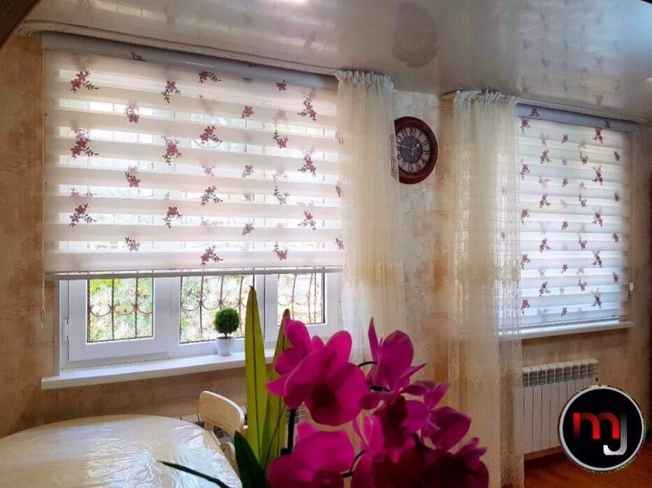 Жалюзи день ночь ролло комбо. Ф.О любая. Ремонт+Стирка жалюзи.
