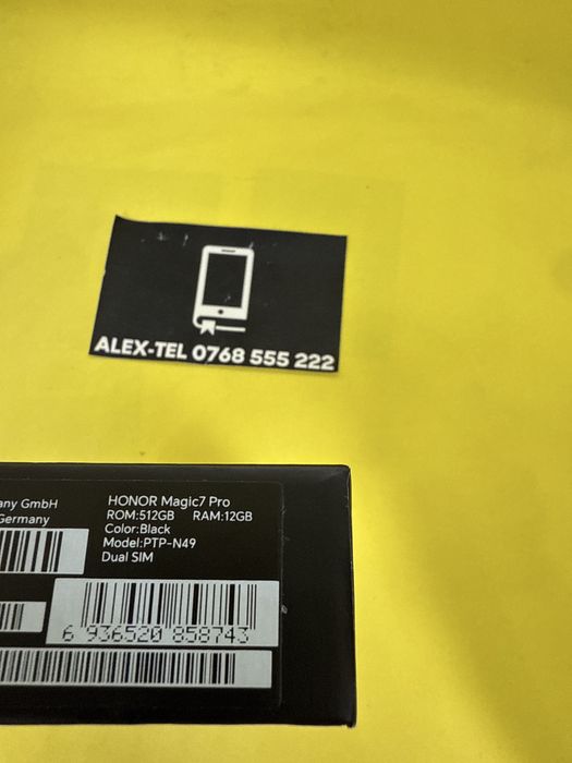 Honor Magic 7 Pro 512GB 12GB-Ram 5G Dual Sim Black Sigilat Nou