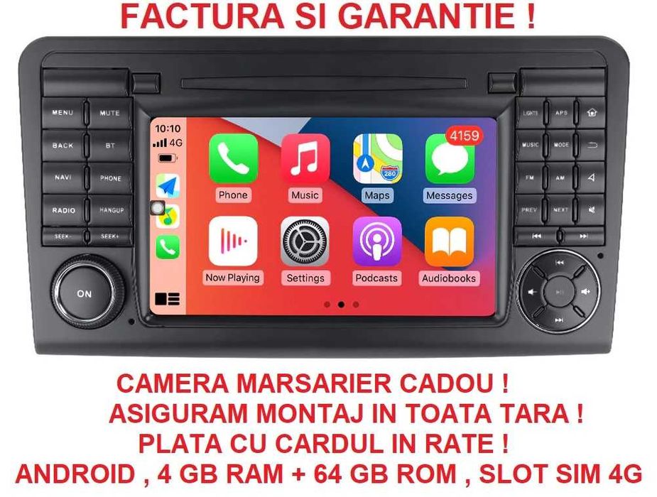 Navigatie Mercedes ML GL W164 din 2005 - 2012 4GB RAM CARPLAY GARANTIE
