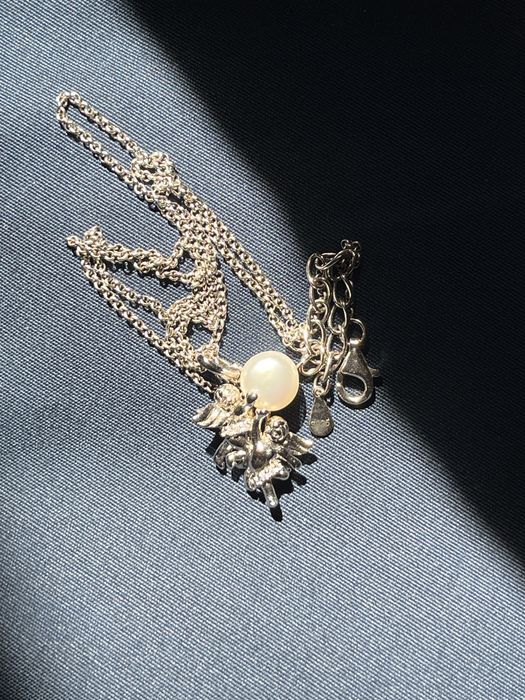 Сребърно колие с перла, Swan Pearls