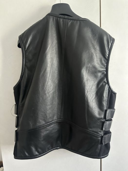 Vestă piele moto black M/L