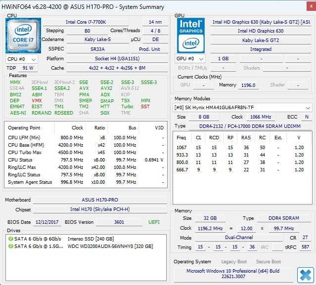 Placa de baza Asus H170-Pro soket 1151 Intel Gen 6 si 7 Slot M2